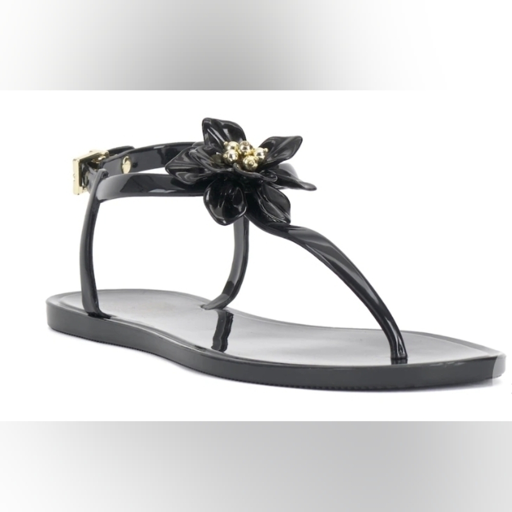 NWB Vince Camuto Jelynn Jelly Sandal, US 9M, black